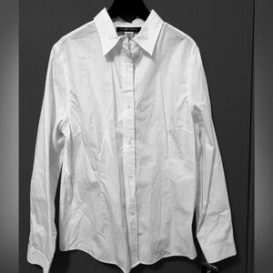 NWT Sag Harbor Women’s Crisp Cotton White Shirt